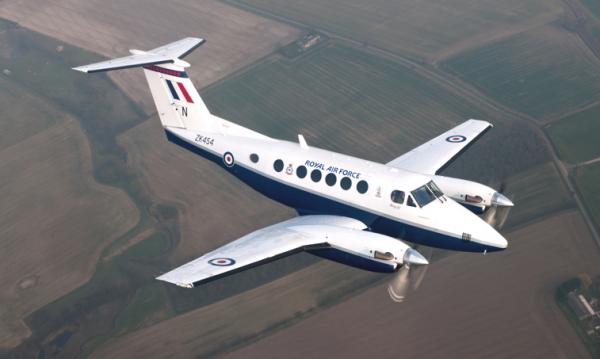 The King Air B200 twin turbine aircraft is manufactured by Beechcraft, has a normal range of 1249 and a maximum range of 1580. Typically it can support a crew of 1 and can carry up to 7- 13 passengers. It has a normal cruising speed of 283 and a maximum cruising speed of 290. It features 2 Pratt & Whitney Canada PT6A-42 engines.